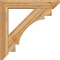 Ekena Millwork Merced Slat Rough Sawn Bracket w/ Offset Brace, Western Red Cedar, 6"W x 30"D x 30"H BKT0604X30X30MRC06RWR - alternate 4